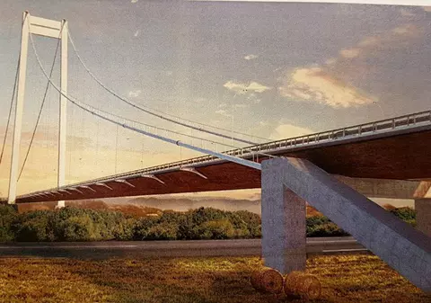 Podul „Golden Gate” de România, fără acces pentru bicicliști și pietoni, deși proiectul prevede. Explicațiile constructorului