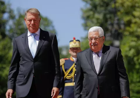 ​Preşedintele Palestinei, Mahmoud Abbas, primit la Cotroceni de Klaus Iohannis