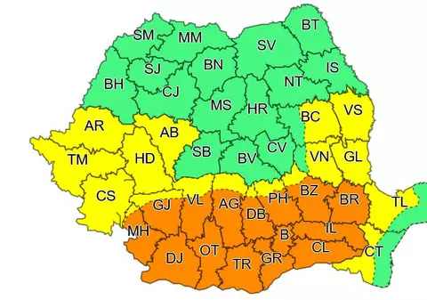 București și 14 județe, sub cod portocaliu de caniculă. Încă o zi cu aproape 40 de grade