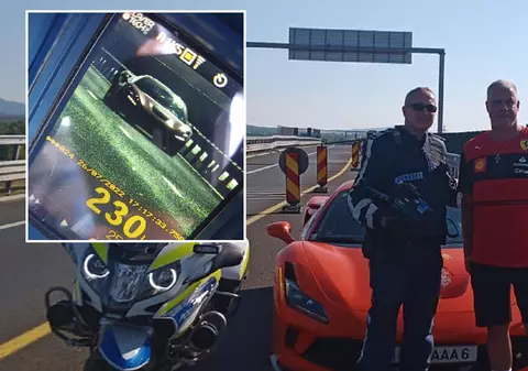 Polițistul care i-a luat carnetul unui șofer de Ferrari prins cu 230 km/h pe A1 s-a fotografiat cu vitezomanul:  „Legea este lege, indiferent de meserie”