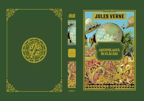 ”Arhipelagul în flăcări”, din colecția Jules Verne, o ficțiune romantică și multă aventură