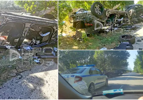 Două mașini românești, distruse de un șofer ucrainean, în Bulgaria. Doi morți și trei răniți grav