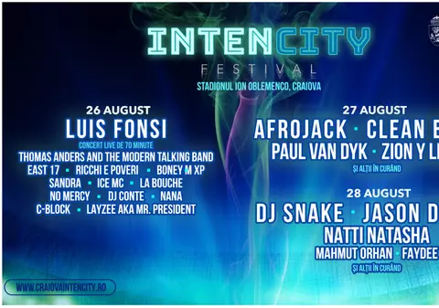 Craiova găzduiește, între 26 și 28 august, unul dintre marile festivaluri de muzică ale anului: IntenCity