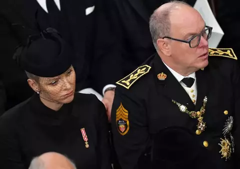 Prințesa Charlene, apariție elegantă la înmormântarea Reginei Elisabeta a II-a