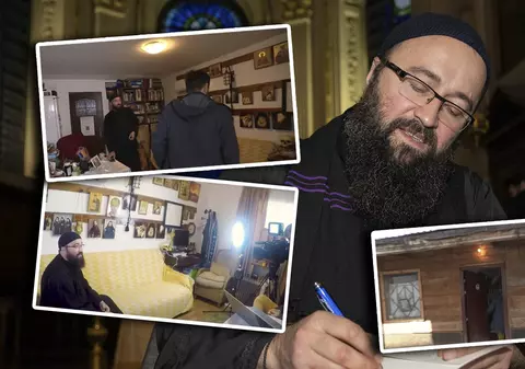 Cum arăta chilia unde mai multe femei acuză că au fost agresate sexual de Visarion Alexa. „Ticsită cu icoane și fotografii”, apare în reportaje și interviuri
