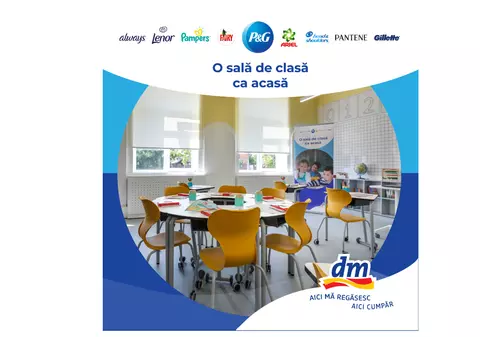 P&G în parteneriat cu dm România inaugurează o nouă Sală de Clasă ca Acasă în județul Timiș