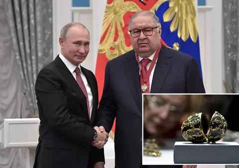 Patru ouă Fabergé ar fi fost găsite în vila din Germania a miliardarului Alișer Usmanov, unul dintre „oligarhii preferați” ai lui Putin