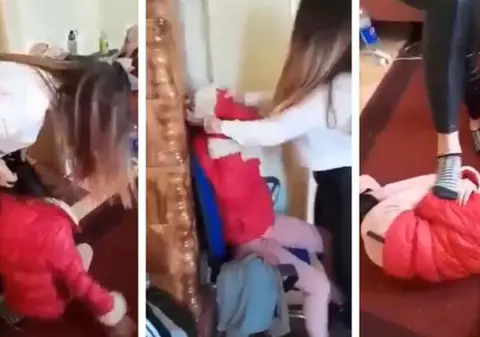 Eleva din Arad care și-a bătut colega şi tatăl ei, care a filmat scenele violente, au fost reținuți pentru 24 de ore