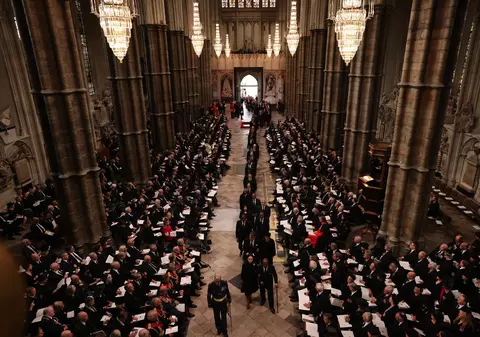 Liderii lumii, în Westminster Abbey. Cine a fost la înmormântarea reginei Elisabeta a II-a