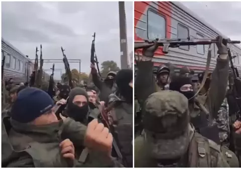 Filmări cu 500 de mobilizați ruși înarmați până-n dinți, lăsați de izbeliște aproape de granița cu Ucraina: „Nimeni nu are nevoie de noi”