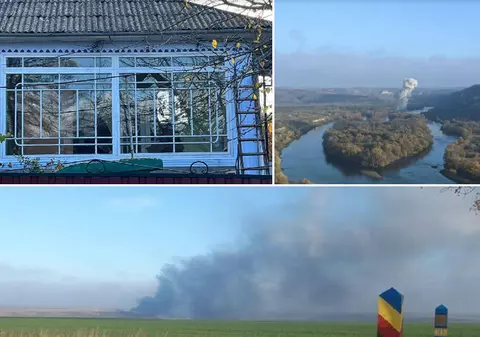 O rachetă rusească, doborâtă de sistemul antiaerian al Ucrainei, a căzut aproape de o localitate din Republica Moldova - VIDEO