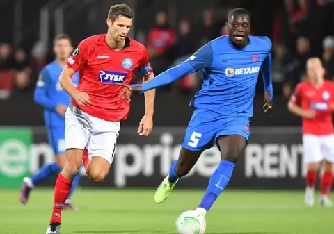 FCSB, umilință în Conference League: 0-5 în Danemarca, la Silkeborg