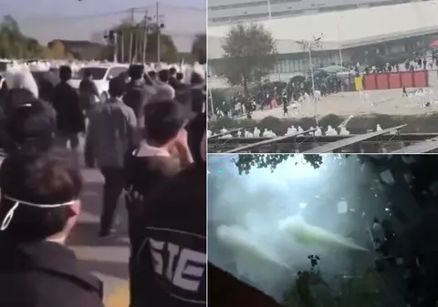 Proteste violente în China, la cea mai mare fabrică iPhone. „Să ne apărăm drepturile” | VIDEO