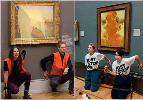 De ce aruncă activiștii de mediu cu mâncare în tablouri de milioane de euro. „Ajută sau nu cauza?”