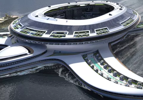 Oraș-plutitor, proiectul gigantic al unui dezvoltator italian. Cât va costa nava lungă de jumătate de kilometru care ar putea găzdui 60.000 de oameni