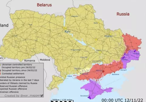 Cea mai nouă hartă a războiului arată că ucrainenii și-au recuperat 50% din teritoriul ocupat de ruși