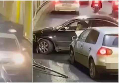 Accident în Pasajul Unirii. Șoferul vinovat, căutat de polițiști, după ce a fugit de la fața locului | VIDEO