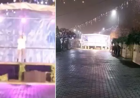 Concert fără spectatori la Târgul de Crăciun din Calafat