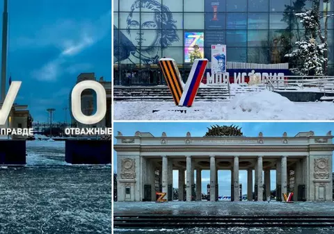 Moscova, decorată de Crăciun cu simbolurile invaziei din Ucraina. Cum arată