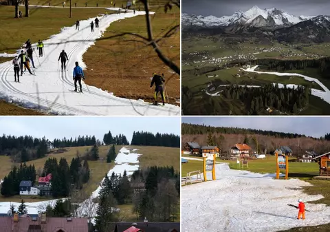 Cum arată pârtiile din Europa în plin sezon de schi. Turiștii schiază pe niște petice de zăpadă