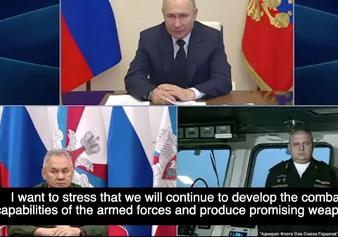 Vladimir Putin trimite în Oceanul Atlantic nava de război „Amiral Gorșkov", dotată cu noile rachete hipersonice Zircon