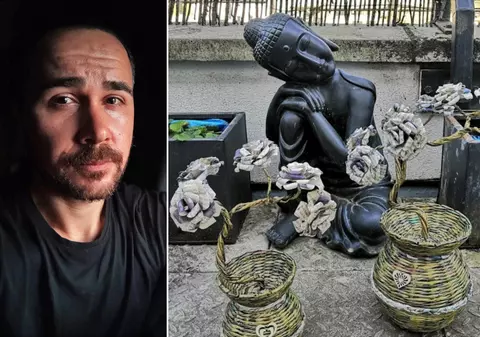 FOTO. Gyuri prelungește viața hârtiei prin ornamente. A înviat trandafirii ofiliți: „Vreau să răspândesc reciclarea creativă”