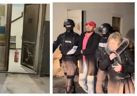 Un bărbat a incendiat sediul poliției din Huedin cu un cocktail Molotov