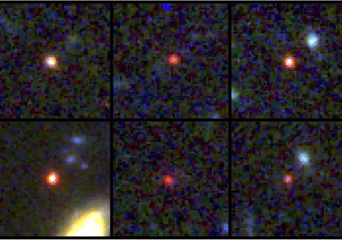 Astronomii au descoperit șase noi galaxii antice gigantice cu ajutorul telescopului Webb
