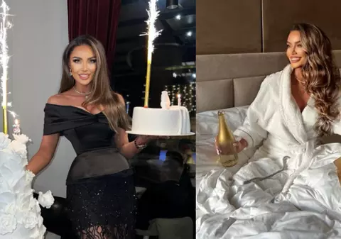 Bianca Drăgușanu și-a sărbătorit ziua de naștere cu șampanie cu foiță de aur și tort, alături de Gabi Bădălău: „Am fost pupată și iubită”