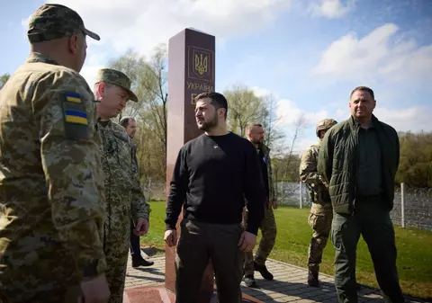 Volodimir Zelenski a inspectat granița Ucrainei cu Polonia și Belarus