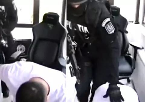 Allin, autointitulat „regele TikTok-ului”, pus la pământ și ridicat de mascați în timp ce făcea LIVE - VIDEO