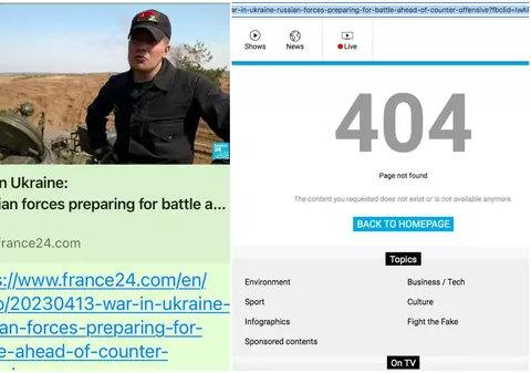 Postul de știri France 24 a publicat un reportaj despre cum se pregătesc soldații ruși de contraofensiva ucraineană, apoi l-a șters: „Un exemplu prost de așa-numit jurnalism neutru”