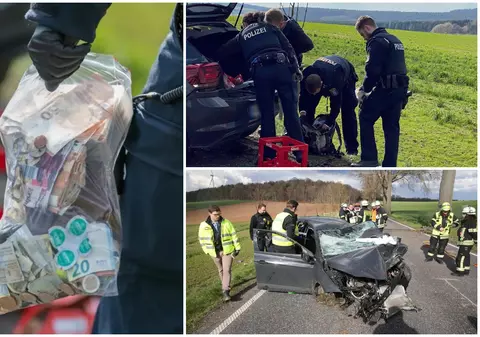 Un mort și o pungă plină cu bani într-un VW Polo care s-a izbit violent de un copac, pe o șosea în linie dreaptă din Germania