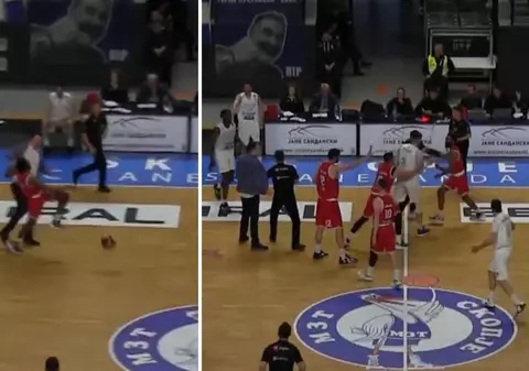 Un antrenor a intrat pe parchet și a lovit un jucător advers, în campionatul de baschet macedonean. Suspendat 10 etape, Dragan Nikolici a fost dat afară de club