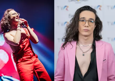 Cine e stilistul care l-a îmbrăcat pe Theodor Andrei la Eurovision 2023. Aparițiile lui au fost aspru criticate de unii fani