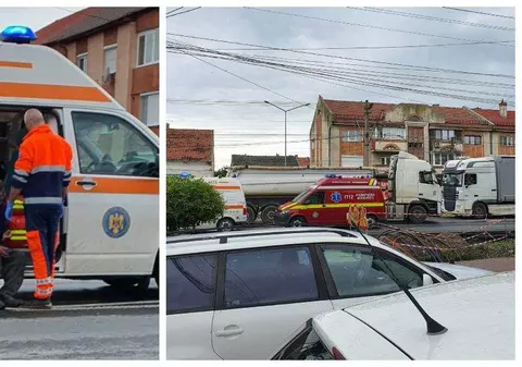 Un bărbat în stare de ebrietate a fost lovit de o ambulanță pe trecerea de pietoni, în Vladimirescu