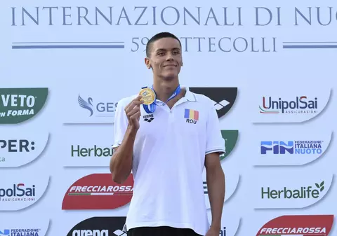Gestul lui David Popovici, după ce a câștigat aurul la 100 de metri la Sette Colli: „Cel mai important este campionatul vieții”