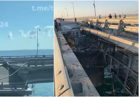 Urmările atacului asupra podului Kerci. Cum arată acum podul care leagă Rusia de Crimeea
