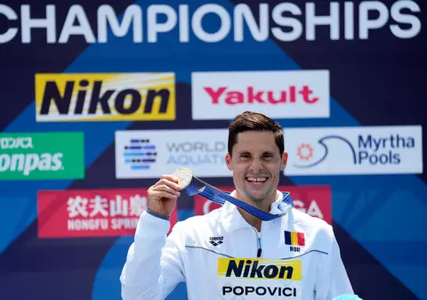 Constantin Popovici, campion mondial la sărituri în apă de la mare înălțime. Medalia de argint câștigată tot de un român, de Cătălin Preda