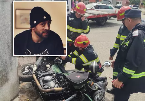 CRBL, implicat într-un accident rutier în Hunedoara. Artistul e rănit și a fost dus de urgență la spital. FOTO