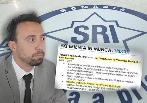 SRI neagă funcțiile menționate în CV de locotenentul devenit asistent universitar la Jurnalism: „Nu a fost șef de departament HR și nici consilier la cabinetul directorului” 