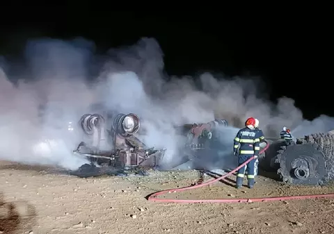 Cum arată locul unde au fost găsiți carbonizați patru muncitori, după explozia la magistrala de gaze de la Călimănești