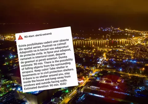 Mesaj RO-Alert în Tulcea și Galați, duminică noapte, în timpul unui nou atac rusesc în Ucraina. „Păstrați-vă calmul” - VIDEO