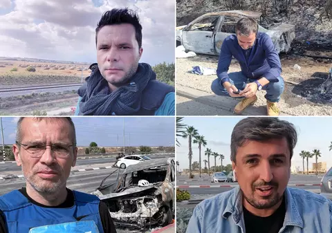 CAZUL PONTA - CILEACU. Patru experimentați jurnalişti români de război spun ce fac atunci când se aud alarmele aeriene: „Oamenii de pe internet au voie să râdă de ce facem noi, dar noi trebuie să avem grijă de vieţile noastre”