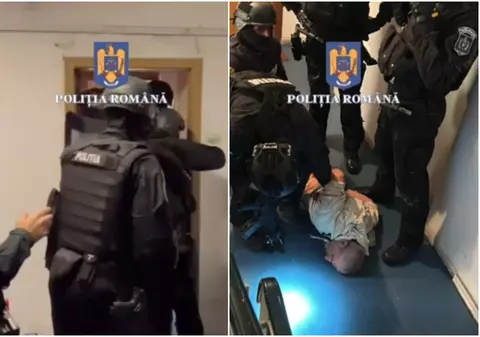 „Lasă maceta, că tragem”. Polițiștii au spart ușa și au intrat peste un bărbat agresiv, în București