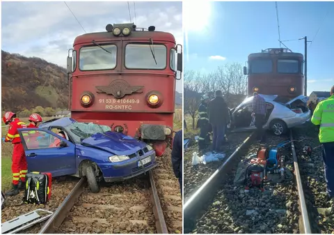 Un mecanic de locomotivă a lovit cu trenul două mașini, în 5 zile, în Bistrița. Un șofer a murit, al doilea e în comă