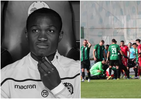 Tragedie pe terenul de fotbal. Jucătorul ghanez Raphael Dwamena s-a prăbușit pe gazon și a murit