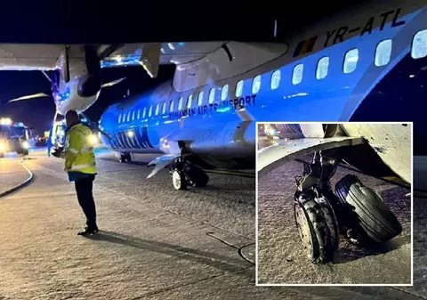 Un avion TAROM a făcut pană la una dintre roți când a aterizat în Budapesta. O pistă, blocată aproape patru ore