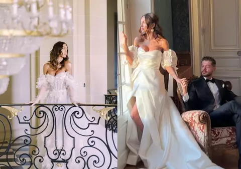 Imagini cu Victor Slav și Selina îmbrăcați în mire și mireasă. Ce spunea prezentatorul despre căsătoria cu iubita sa