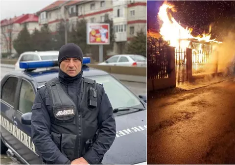 Un jandarm care pleca spre serviciu și-a salvat vecinul, un veteran de 91 de ani, din incendiu. „Îl ştiu de când eram copil”